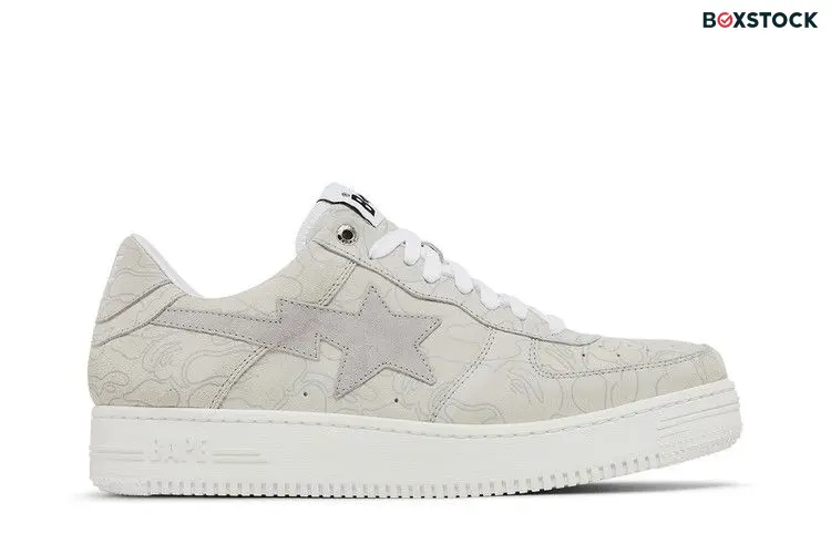 BAPE Solebox x Bapesta 'Light Beige Line Camo' Grey