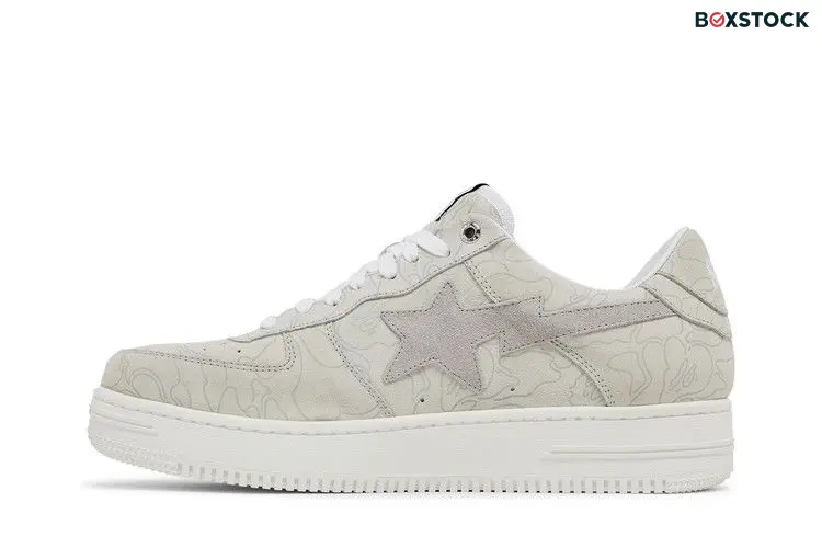 BAPE Solebox x Bapesta 'Light Beige Line Camo' Grey