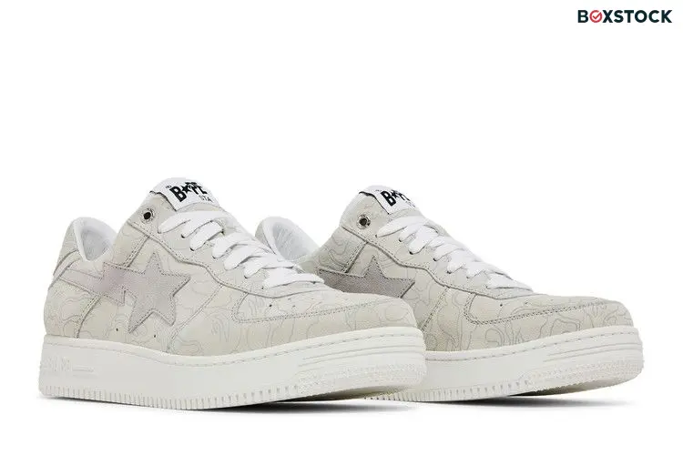 BAPE Solebox x Bapesta 'Light Beige Line Camo' Grey