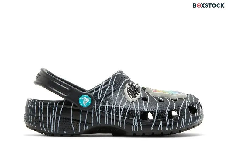 Crocs Ron English x Classic Clog Kids 'Party Animals - Zebra Black'