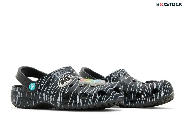 Crocs Ron English x Classic Clog Kids 'Party Animals - Zebra Black'