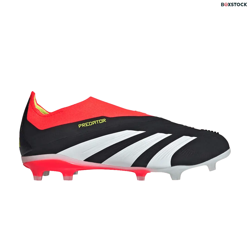 adidas Predator 24+ Laceless FG Core Black Cloud White Solar Red (GS)