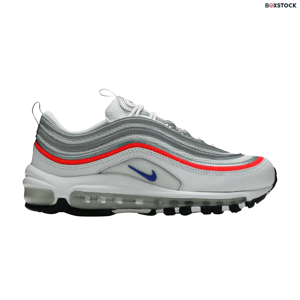 Nike Air Max 97 Metallic Silver Flash Crimson Racer Blue (Women's)