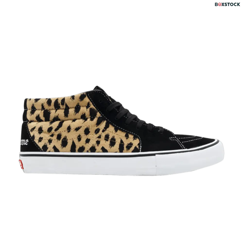 Vans Sk8-Mid Supreme Velvet Leopard Black