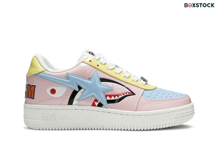 BAPE Bapesta Low M1 'Shark Face - Pink'