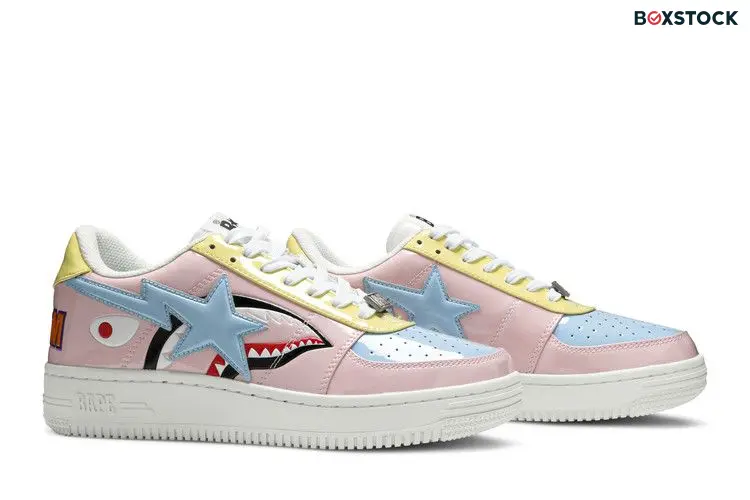 BAPE Bapesta Low M1 'Shark Face - Pink'