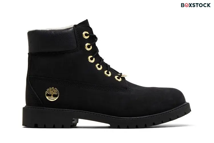 Timberland 6 Inch Premium Shearling Waterproof Boot Junior 'Black Gold'