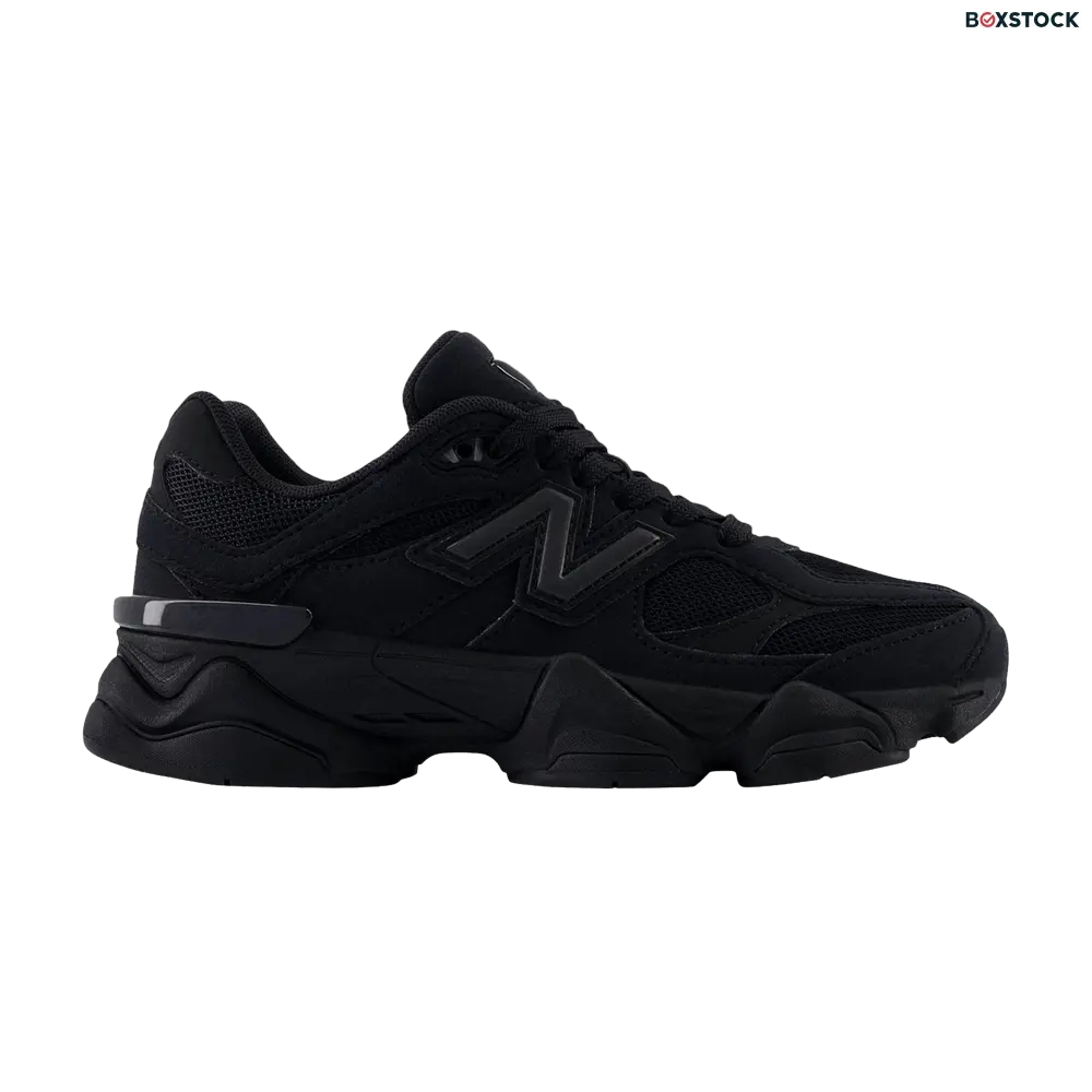 New Balance 9060 Big Kid 'Triple Black Suede' 2023