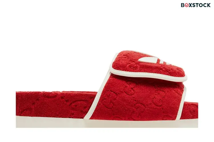 Adidas x Gucci GG Platform Sandal 'Red Cotton Sponge'