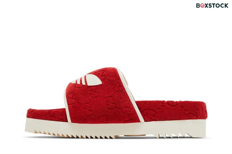 Adidas x Gucci GG Platform Sandal 'Red Cotton Sponge'