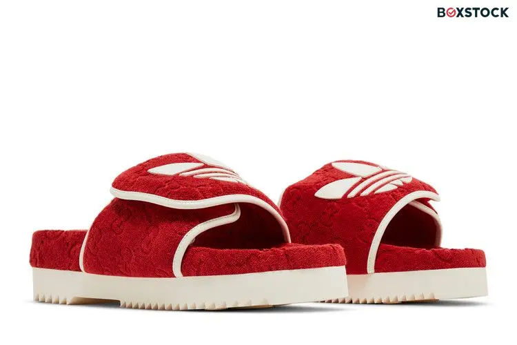 Adidas x Gucci GG Platform Sandal 'Red Cotton Sponge'