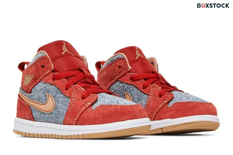 Air Jordan 1 Mid SE TD 'Denim Red'