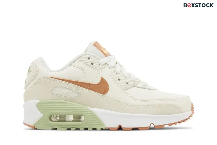 Nike Air Max 90 Leather GS 'Pale Ivory Honeydew' Cream