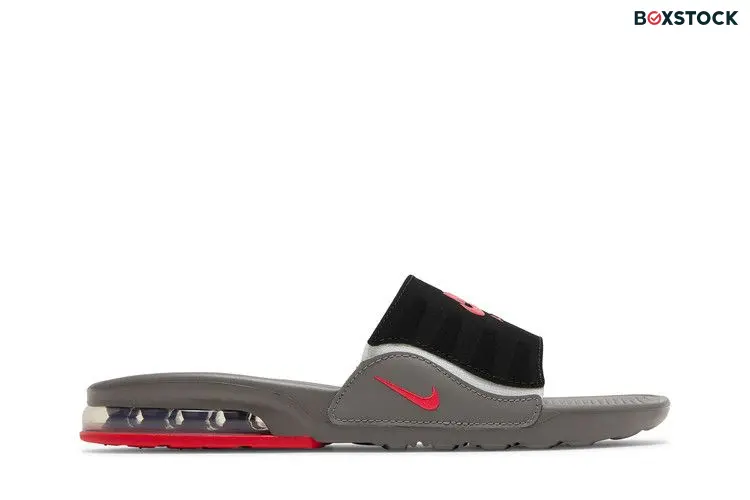 Nike Air Max Camden Slide GS 'Flat Pewter Siren Red' Grey