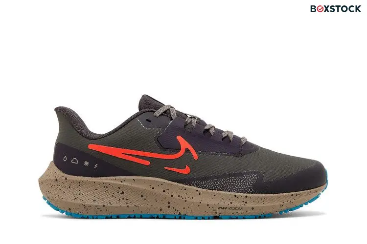 Nike Air Zoom Pegasus 39 Shield 'Medium Ash Bright Crimson Speckled' Grey