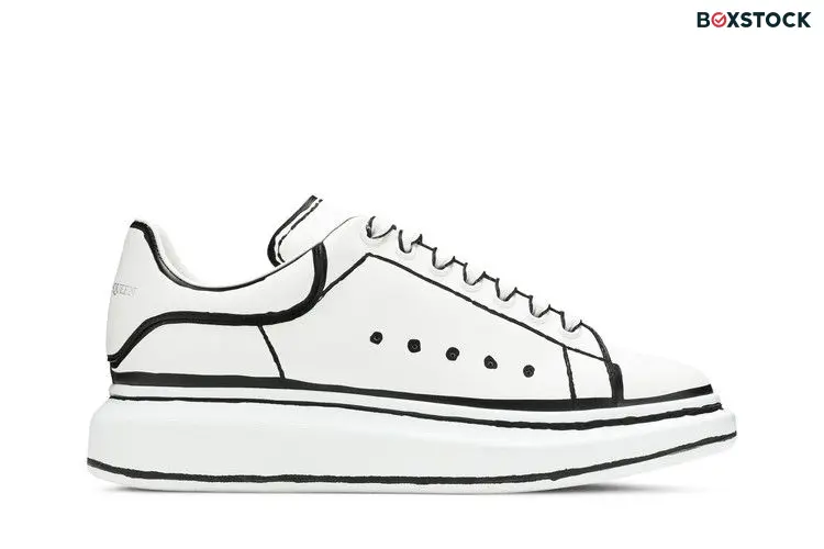 Alexander McQueen Oversized Sneaker 'White Black' 627867-WHYBI-9061