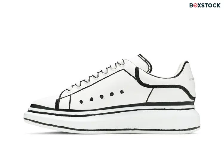 Alexander McQueen Oversized Sneaker 'White Black' 627867-WHYBI-9061