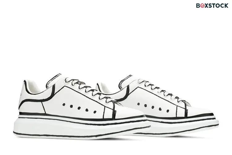 Alexander McQueen Oversized Sneaker 'White Black' 627867-WHYBI-9061