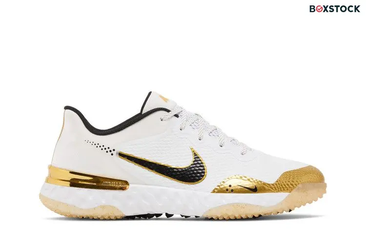 Nike Alpha Huarache Elite 3 Turf 'White Metallic Gold'