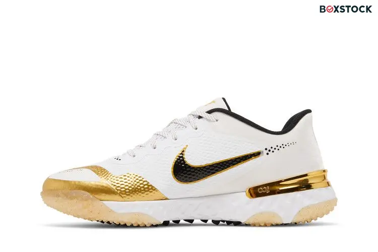 Nike Alpha Huarache Elite 3 Turf 'White Metallic Gold'