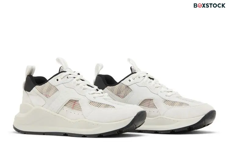 Burberry Wmns Check Mesh Low 'White Tartan'