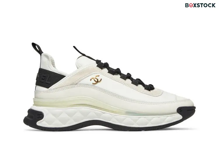 Chanel Wmns Velvet Calfskin & Mixed Fibers Sneaker 'Ivory' White