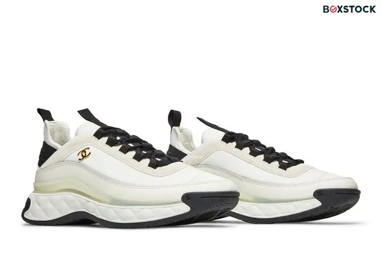 Chanel Wmns Velvet Calfskin & Mixed Fibers Sneaker 'Ivory' White