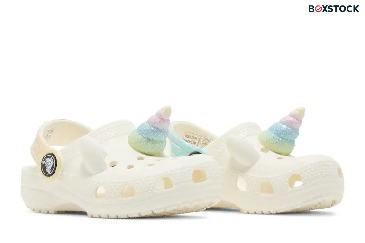 Crocs Classic Clog Toddler 'I Am Rainbow Unicorn' Cream 2024