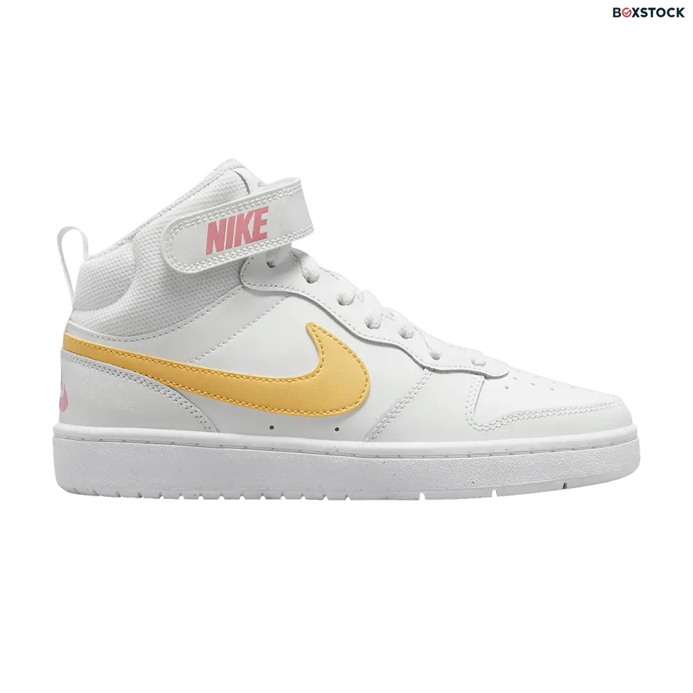Nike Court Borough Mid 2 GS 'White Topaz Gold'