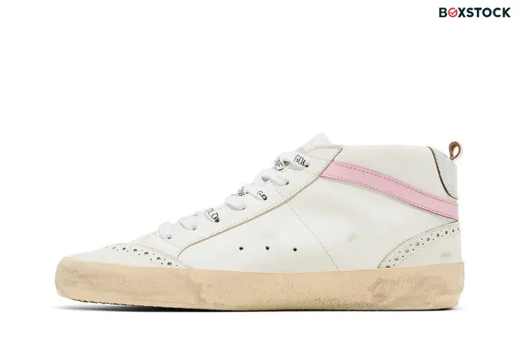 Golden Goose Wmns Mid Star 'White Silver Pink' 2024