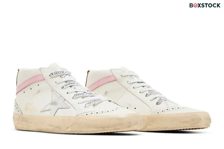 Golden Goose Wmns Mid Star 'White Silver Pink' 2024