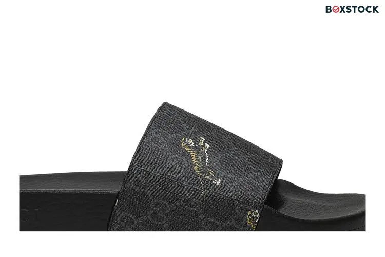 Gucci GG Supreme Slide 'Tiger' Black