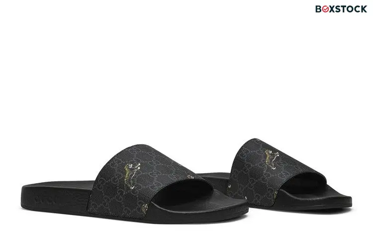 Gucci GG Supreme Slide 'Tiger' Black