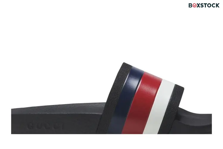 Gucci Pursuit '72 Slide 'Blue White Stripe' Black