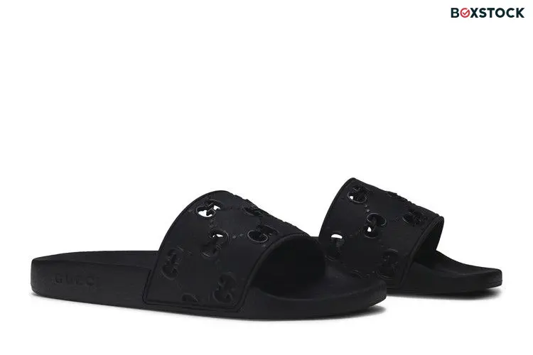 Gucci Rubber GG Slide 'Black'