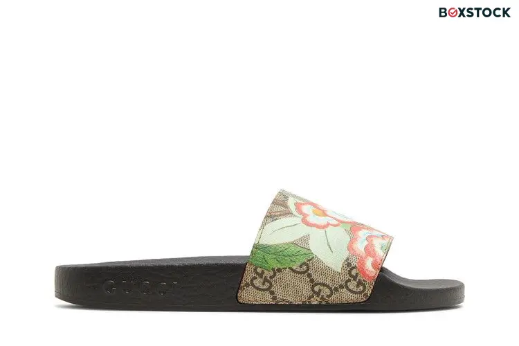 Gucci Wmns Pursuit GG Supreme Slide 'Flowers' Black