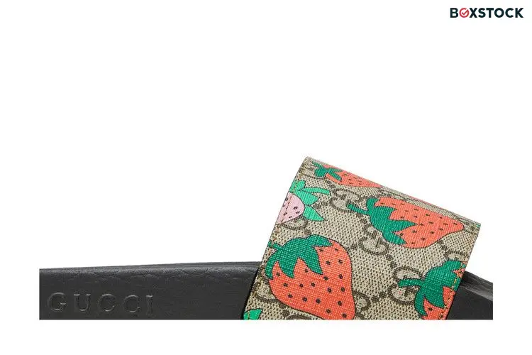 Gucci Wmns Slide 'Strawberry' Black