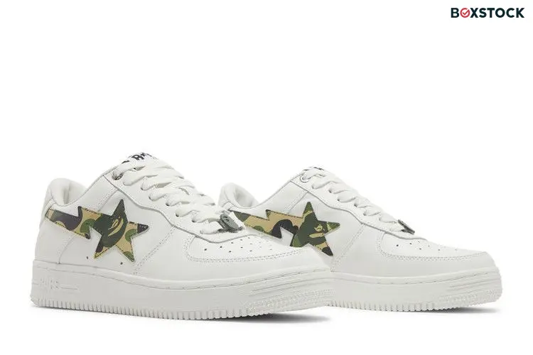 BAPE Bapesta 'ABC Camo - Green' 2022 White