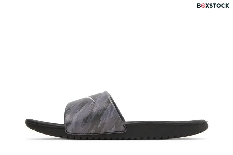 Nike Kawa SE Slide GS 'Black Pure Platinum Camo'