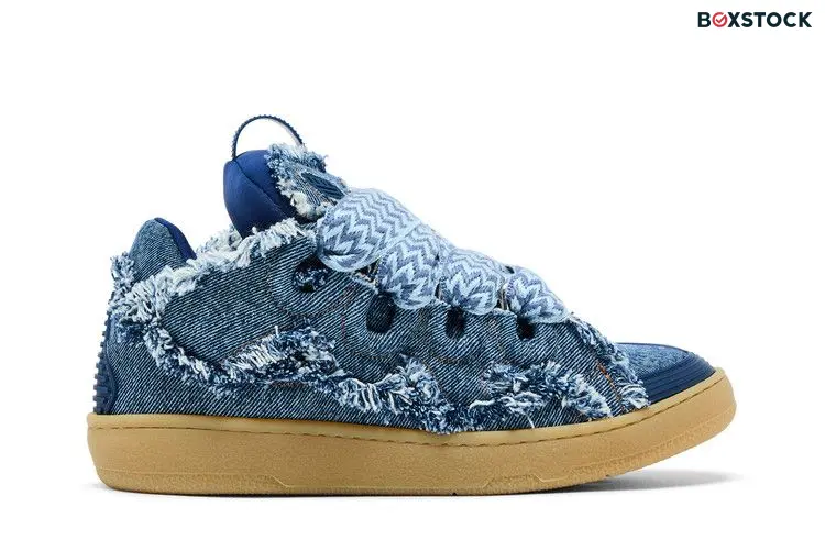 Lanvin Wmns Curb Sneakers 'Frayed Denim' Blue