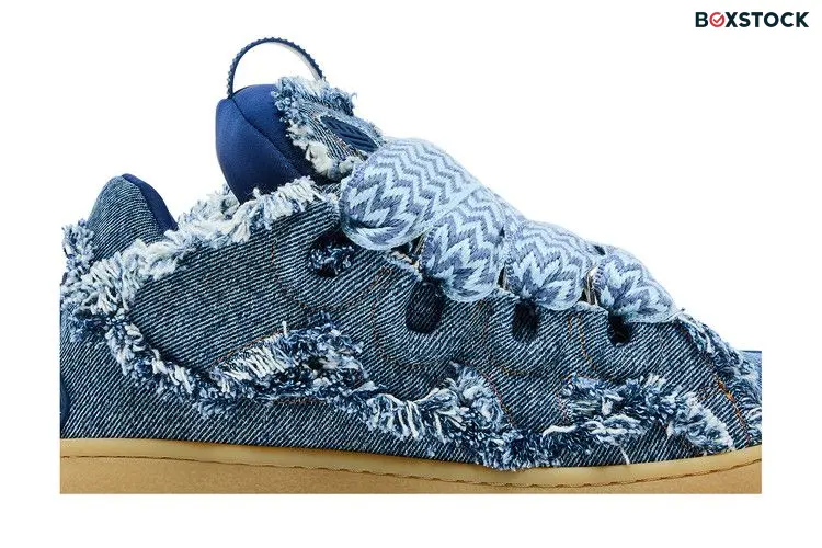 Lanvin Wmns Curb Sneakers 'Frayed Denim' Blue