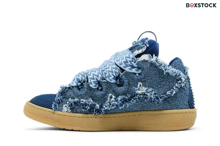 Lanvin Wmns Curb Sneakers 'Frayed Denim' Blue