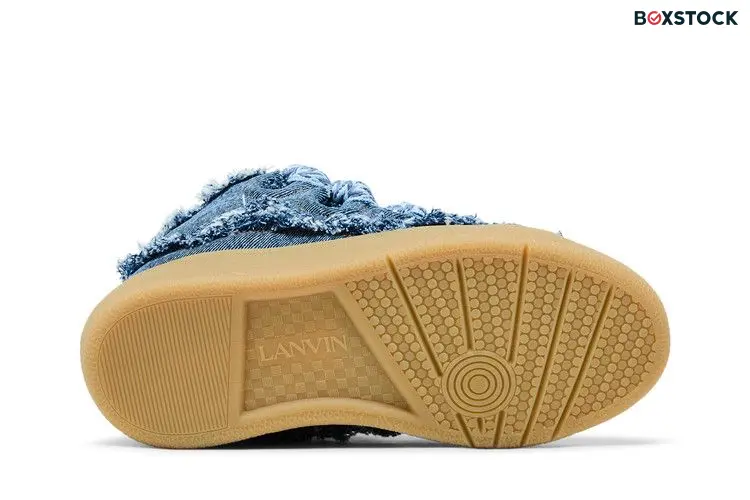 Lanvin Wmns Curb Sneakers 'Frayed Denim' Blue