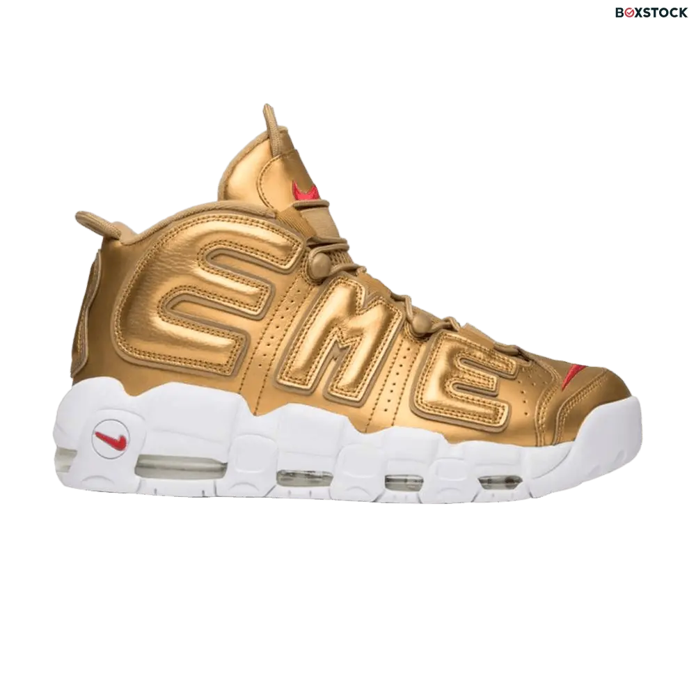 Nike Supreme x Air More Uptempo 'Metallic Gold' Sample