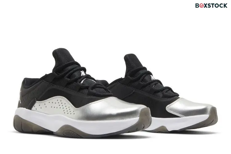 Wmns Air Jordan 11 CMFT Low 'Silver Toe' Black