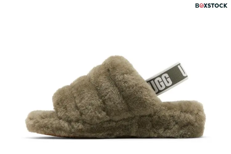 UGG Wmns Fluff Yeah Slide 'Burnt Olive' Green 2022