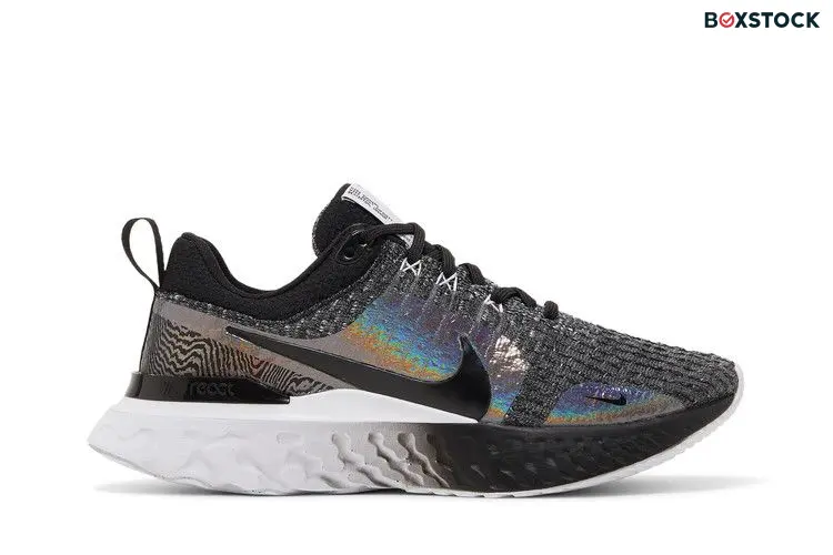 Nike Wmns React Infinity Run Flyknit 3 Premium 'Black Zebra Iridescent'