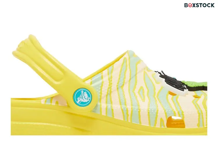 Crocs Ron English x Classic Clog Kids 'Party Animals - Zebra Lemon' Yellow