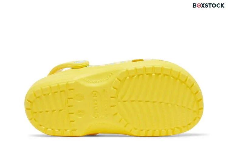 Crocs Ron English x Classic Clog Kids 'Party Animals - Zebra Lemon' Yellow