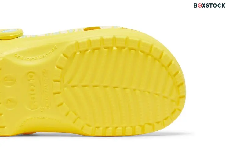 Crocs Ron English x Classic Clog Kids 'Party Animals - Zebra Lemon' Yellow